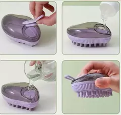 Cepillo Bañador Para Mascota Rellenable Peine Masajeador en internet