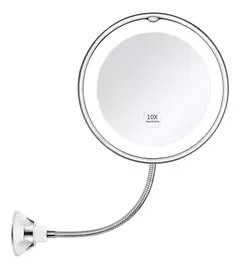 Espejo 360° Flexible Plegable Luz Led Aumento X10 Sopapa