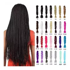 Kit X3 Extensiones Pelo Sintético + 50 Anillos Cuf Trenzas - comprar online
