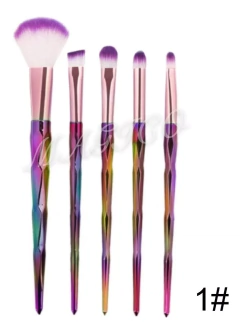 Set 5 Brochas Suaves Mango Tornasolado Degrade Maquillaje en internet