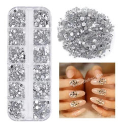 Strass Cristal Diamente Plateada Decoración Uñas Nail Art en internet