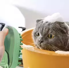 Cepillo Bañador Para Mascota Rellenable Peine Masajeador - M&Q REGALOS