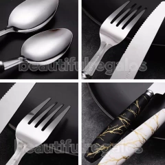 Set X3 Cubiertos Cuchillo Cuchara Tenedeor Color Marmolados en internet