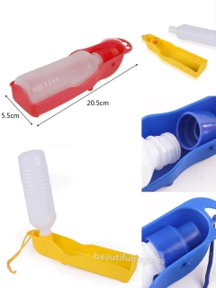Bebedero Botella 7 Oz De Agua Portátil Para Perros Plegable - comprar online