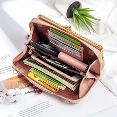 Cartera Billetera Monedero Porta Celular Multiusos Mujer - comprar online