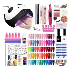 Super Kit Inicial X56 Cabina 36w Torno Uñas Esculpida Decora