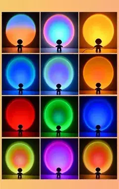 Lampara Astronauta Atardecer Colores Recargable Táctil 360° - comprar online