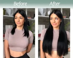 Extensiones Cortina Simil Pelo Natural Lacio 5 Micropeinetas en internet