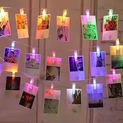 Guirnalda De Broches Led Luz Cálida Para Fotos Deco Navidad en internet