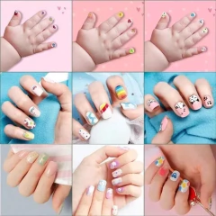 X12 Uñas Postiza Para Niñas Infantil Diseño Varios Modelos - comprar online