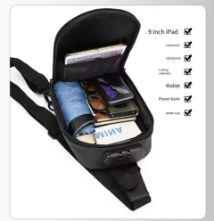 Morral Bolsito De Pecho Para Viaje Con Candado Rígida Luvina en internet