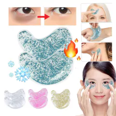 1 Par De Gel Ojos Hielo Alivia Ojeras Reutilizable Relaja