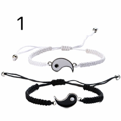 Pulseras Para Pareja Distancia Ying Yang Dijes Amistad Amor - comprar online