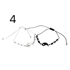Pulseras Para Pareja Distancia Ying Yang Dijes Amistad Amor - tienda online