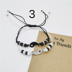 Pulseras Para Pareja Distancia Ying Yang Dijes Amistad Amor - M&Q REGALOS
