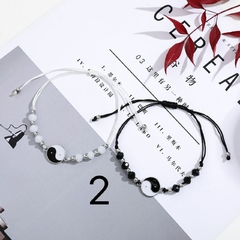 Pulseras Para Pareja Distancia Ying Yang Dijes Amistad Amor - M&Q REGALOS