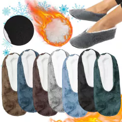 Pantufla De Peluche Para Hombre Antideslizante Invierno Frio