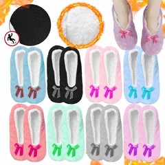 Pantuflas Ballerinas de Mujer Antideslizante Invierno Liso
