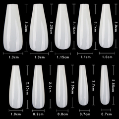 X600 Tips Ballerina Coffin Sistema Gel Press On Ultra Fino - comprar online