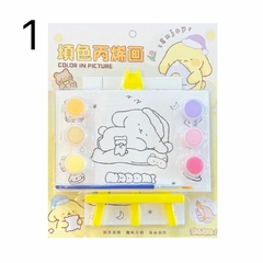Kit De Arte Para Niños Atril Bastidor Pincel Tela Temperas - comprar online