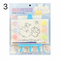 Kit De Arte Para Niños Atril Bastidor Pincel Tela Temperas - M&Q REGALOS