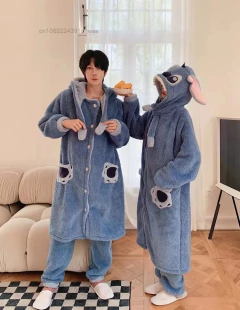 Pijama Kigurumi Adulto Tipo Bata Camison Peluche Invierno