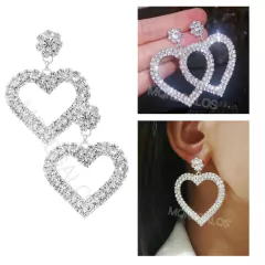 Imagen de Aros De Strass Colgantes Fiesta Largos Elegantes Finos Mujer