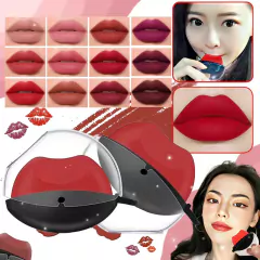 Labial En Forma De Labios Matte Waterproof Mujer Make Up