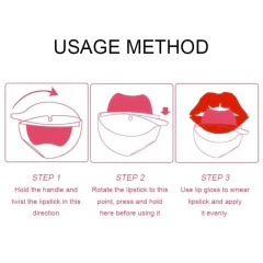 Labial En Forma De Labios Matte Waterproof Mujer Make Up en internet