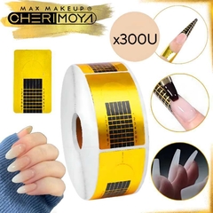 Moldes X300 Unidades Cherimoya Dorados Para Uñas Esculpidas