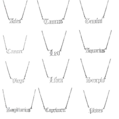 Cadena Collar Signos Zodiacal Acero Quirurgico Horóspoco - comprar online