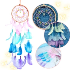Atrapasueños Grande 60cm Plumas Souvenirs Piedritas Deco
