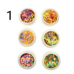 Polvo Brillos Glitter X6 Decoración Uñas Nail Art - comprar online