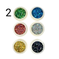 Polvo Brillos Glitter X6 Decoración Uñas Nail Art en internet