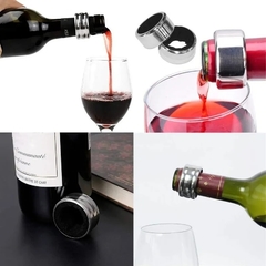 Set 4 Pcs Accesorios Para Vino + Ajedrez De Madera Portatil - tienda online