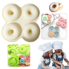 Molde Silicona Donas Donuts X4 Cavidades Repostería