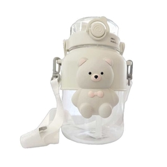 Botella Botellon De Agua Infantil Xl Kawai Ositos Con Correa - M&Q REGALOS
