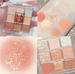 Paleta 9 Sombras De Ojos Mate Glitter Metalizadas Brillos - comprar online