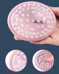 Imagen de Cepillo Masajeador Para Shampoo Cabello Silicona Cuero Cabel