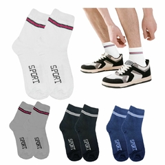 Pack X3 Pares Medias Soquetes Deportivas Sport Hombre Cortas