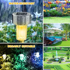 10 Estacas Lámparas Jardín Luz Led Carga Solar Camino Deco - M&Q REGALOS