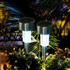 10 Estacas Lámparas Jardín Luz Led Carga Solar Camino Deco en internet