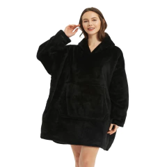 Pijama Buzo Canguro Oversize Capucha Manta Corderito Invierno - M&Q REGALOS