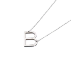 Cadena Collar Con Inicial Grande Acero Quirurgico Dije Letra - comprar online