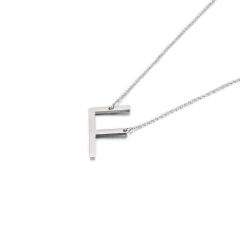 Cadena Collar Con Inicial Grande Acero Quirurgico Dije Letra en internet