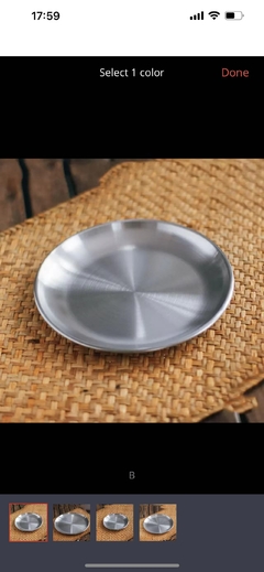Plato Playo Acero Inoxidable Reforzado 20cm Vajilla X1 Unid en internet