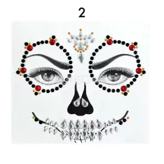 Imagen de Strass Gemas Autoadhesivas Halloween Para El Rostro Cara