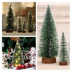 Arbolitos De Navidad X3 Super Lujo Premium Tupido Con Nieve