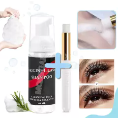 Lash Shampoo Original Para Pestañas 60ml + Brocha Limpiadora