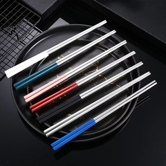 Set Juego De 10 Pares Palitos Chinos Acero Inoxidable Sushi - comprar online